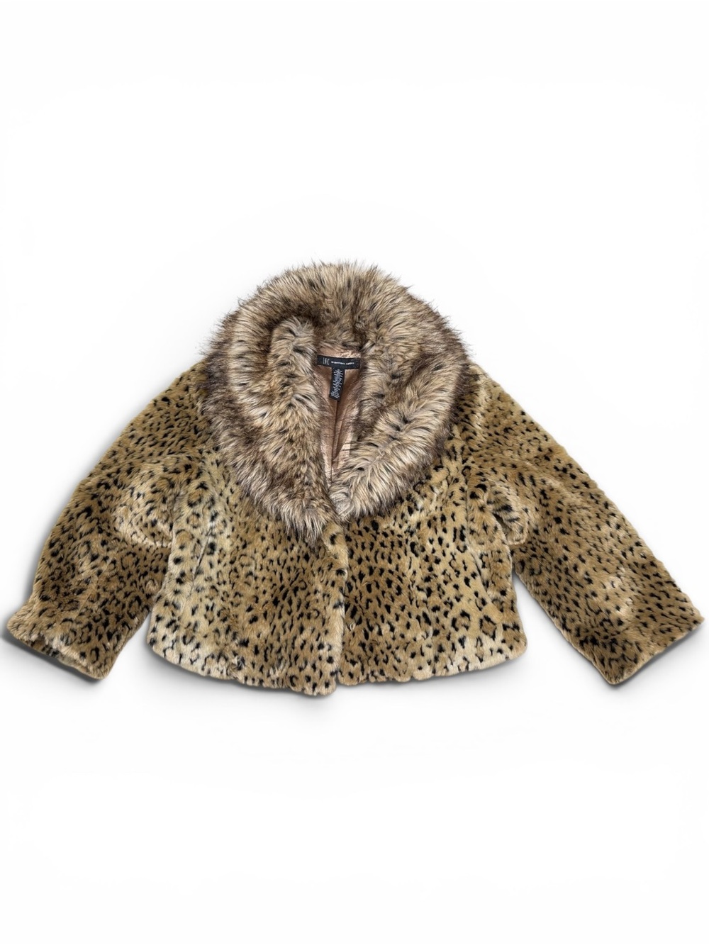 Y2K INC International Concepts Faux Fur Leopard Mob Wife Coat